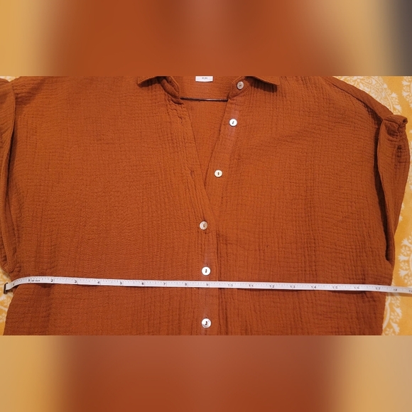 L*Space Mika Romper Amber Size M 100% Cotton With Mother Of Pearl Buttons - Picture 10 of 16